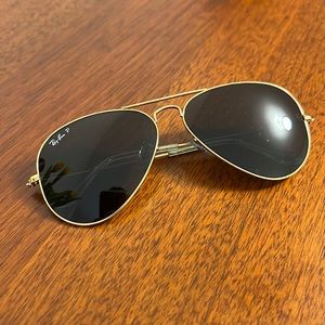 Ray Ban Polarized Aviator Sun Glasses
